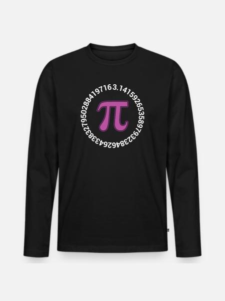 Pi Day - Happy Pi Day - Men's Premium Organic Long Sleeve Shirt - black