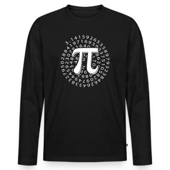 Pi Day - Bonne journée Pi - T-shirt manches longues Premium bio Homme - noir - Devant - Nico (187cm)