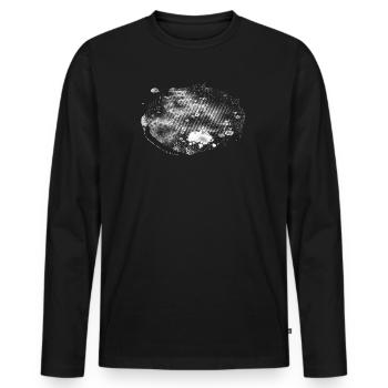 Background WHITE stormy | raster background - Men's Premium Organic Long Sleeve Shirt - black - Front - Nico (187cm)