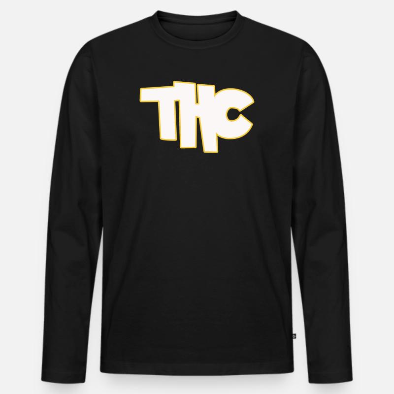 THC - Männer Premium Bio Langarmshirt - Schwarz