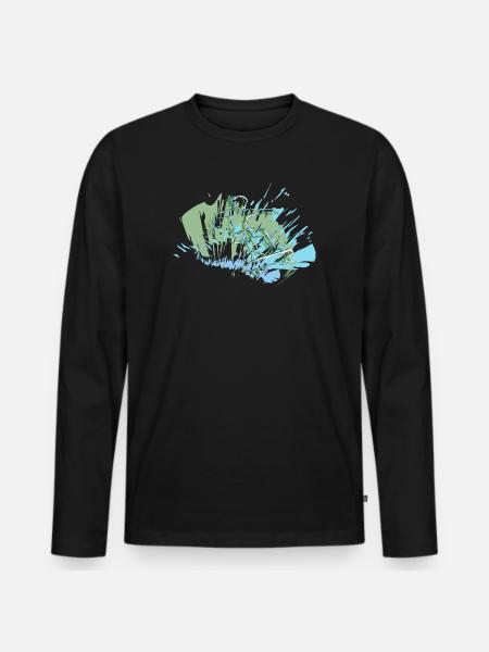 Skater - Männer Premium Bio Langarmshirt - Schwarz