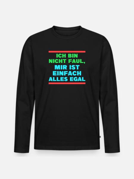 I don't care about the statement - Men's Premium Organic Long Sleeve Shirt - black