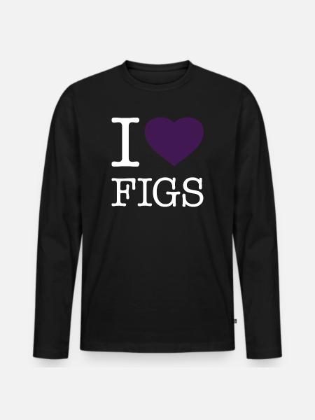 I LOVE FIGS - Men's Premium Organic Long Sleeve Shirt - black