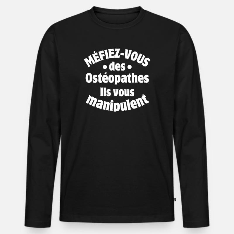 Osteopath, Osteopathen, Medizin - Männer Premium Bio Langarmshirt - Schwarz