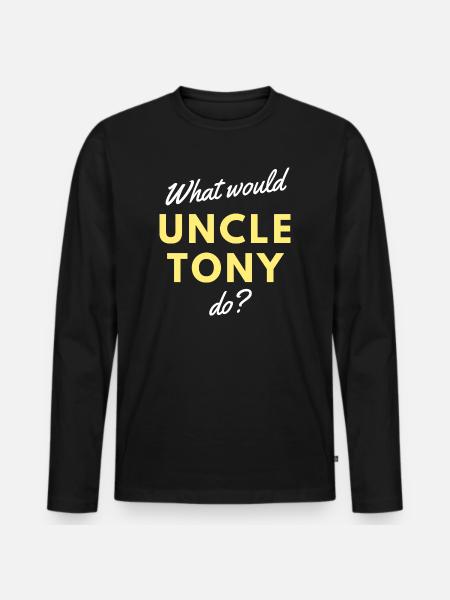Uncle Tony - Men's Premium Organic Long Sleeve Shirt - black