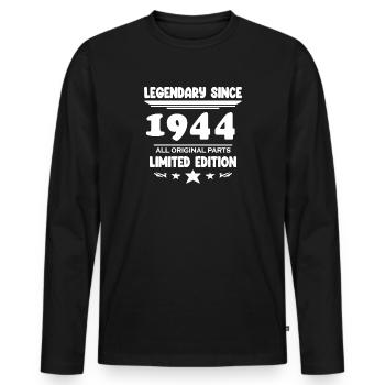 1944 - Année 1944 - Année 1944 - T-shirt manches longues Premium bio Homme - noir - Devant - Nico (187cm)