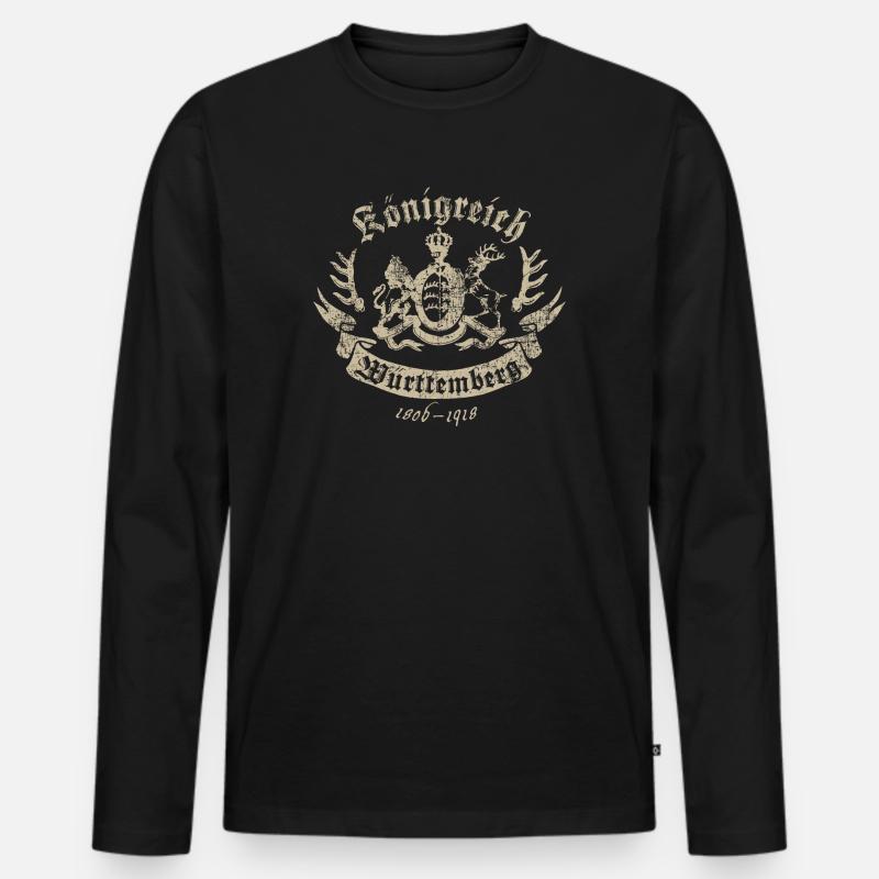 Köngreich Württemberg - Männer Premium Bio Langarmshirt - Schwarz