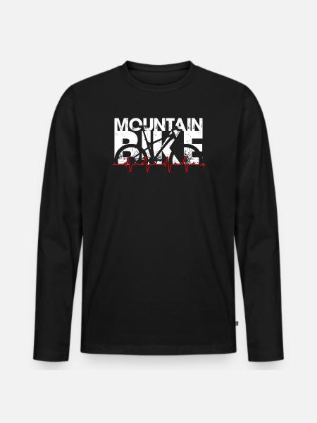 Rythme du VTT - T-shirt manches longues Premium bio Homme - noir
