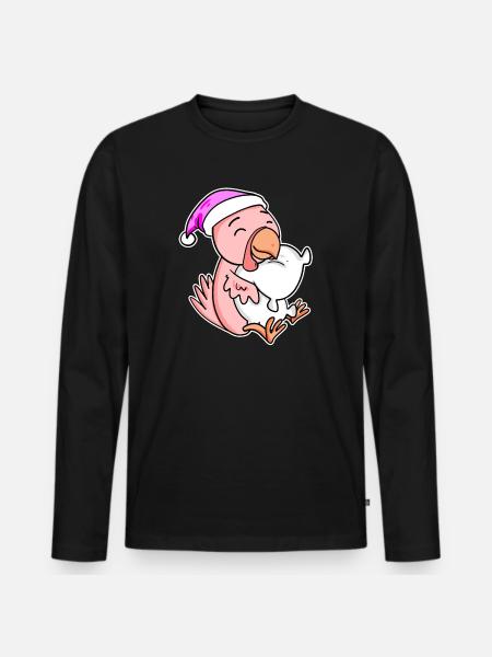 Chicken Tired Sleeping Sleeping Girl - Men's Premium Organic Long Sleeve Shirt - black
