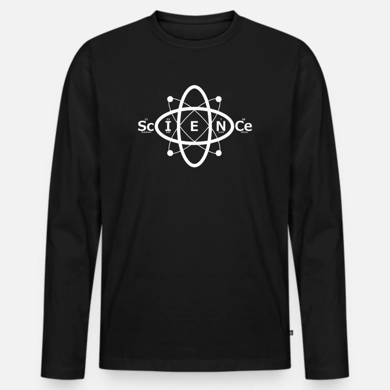 Atomwissenschaft - Männer Premium Bio Langarmshirt - Schwarz