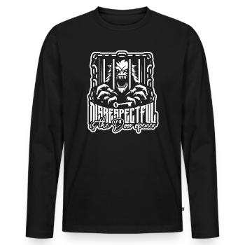 respect monster disrespectful ego trip pain - Men's Premium Organic Long Sleeve Shirt - black - Front - Nico (187cm)
