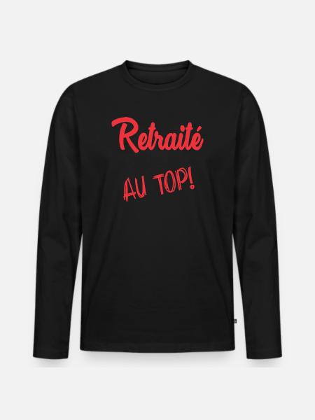 RETIREMENT. RETIREMENT. RETIRED - Men's Premium Organic Long Sleeve Shirt - black