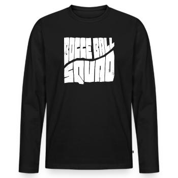 Tenue d’équipe de boules de pétanque avec Jack Bocci jeu de pétanque - T-shirt manches longues Premium bio Homme - noir - Devant - Nico (187cm)