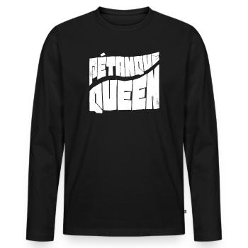 Pétanque Queen balls for boules Boules - Men's Premium Organic Long Sleeve Shirt - black - Front - Nico (187cm)