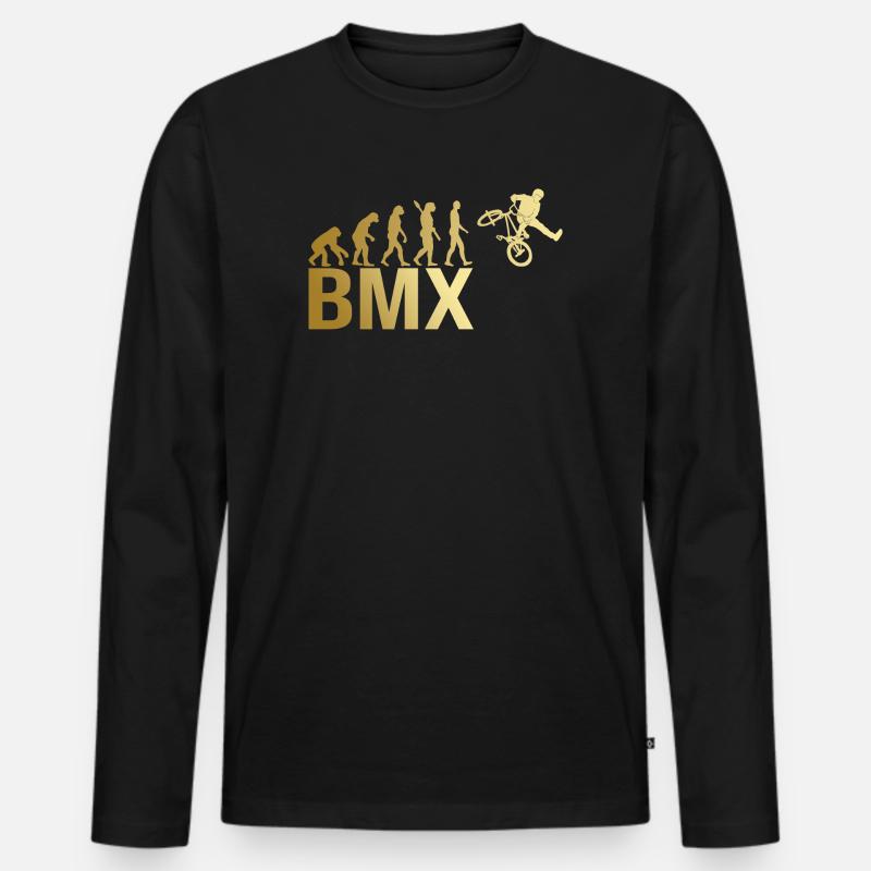 Evolution BMX - Männer Premium Bio Langarmshirt - Schwarz