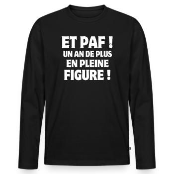 Geburtstag, Geburtstagshumor, Figur - Männer Premium Bio Langarmshirt - Schwarz - Vorne - Nico (187cm)