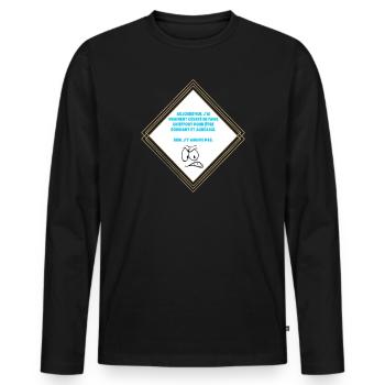 J'y arrive pas - T-shirt manches longues Premium bio Homme - noir - Devant - Nico (187cm)