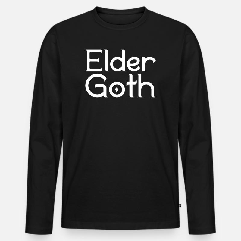 Elder Goth - Männer Premium Bio Langarmshirt - Schwarz