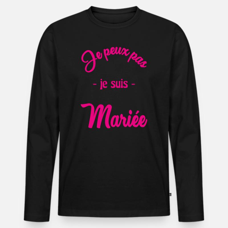Junggesellinnenabschied. HOCHZEIT - Männer Premium Bio Langarmshirt - Schwarz