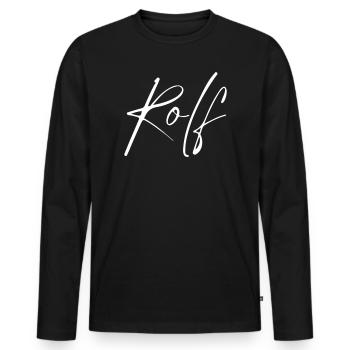 T-shirt Nom Rolf cadeau pour hommes - T-shirt manches longues Premium bio Homme - noir - Devant - Nico (187cm)