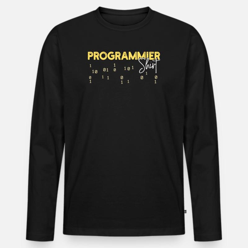 Developer Statement Coden Skripting Webentwickler - Männer Premium Bio Langarmshirt - Schwarz