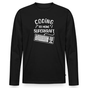 Instruction de script de code Développeur Computergeek - T-shirt manches longues Premium bio Homme - noir - Devant - Nico (187cm)