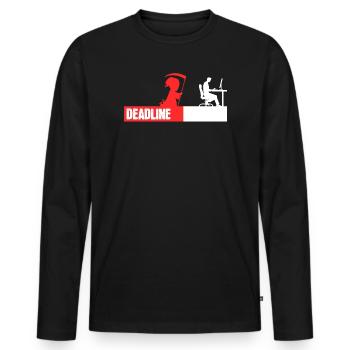 Computergeek Développeur Coden Statement Scripting - T-shirt manches longues Premium bio Homme - noir - Devant - Nico (187cm)