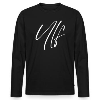 Ulf Name T-Shirt Gift for Men - Men's Premium Organic Long Sleeve Shirt - black - Front - Nico (187cm)