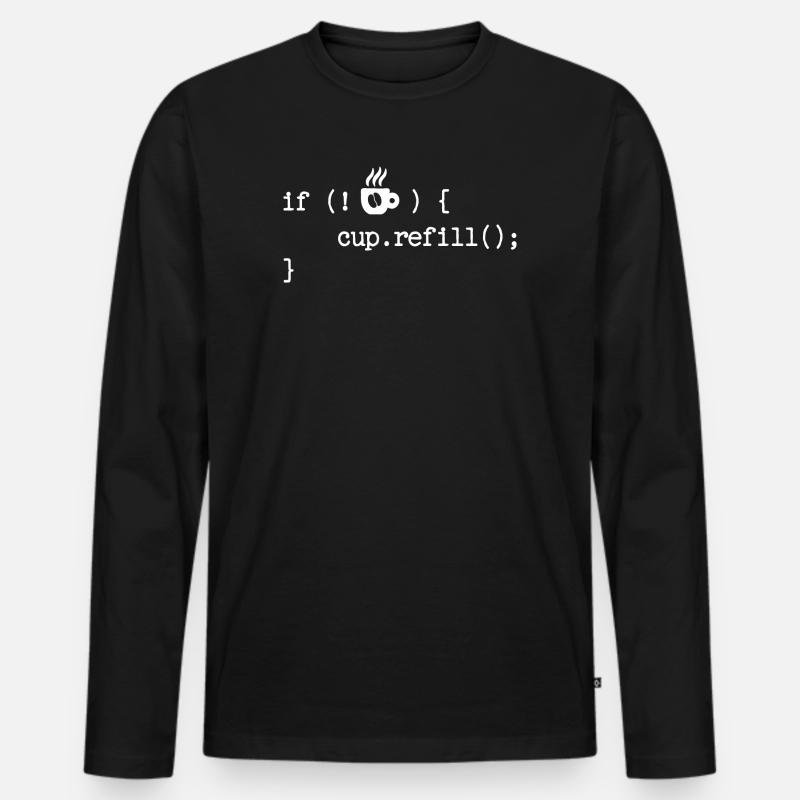 Debug Programmierer Coden Developer Computerfreak - Männer Premium Bio Langarmshirt - Schwarz