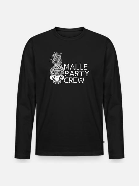 Malle Party Crew - Men's Premium Organic Long Sleeve Shirt - black