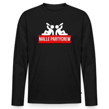 Malle Party Crew - Men's Premium Organic Long Sleeve Shirt - black - Front - Nico (187cm)