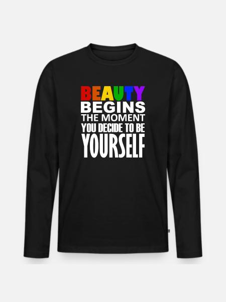 LGBTQIA+ - Men's Premium Organic Long Sleeve Shirt - black