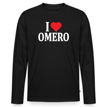 t-shirt I love Homer t-shirt gift idea - Men's Premium Organic Long Sleeve Shirt - black - Front - Nico (187cm)