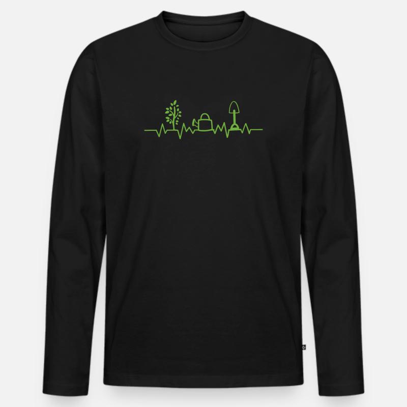 Gärtner Hobbygärtner - Männer Premium Bio Langarmshirt - Schwarz