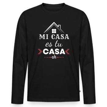 Modern Design for Mother's Day - Men's Premium Organic Long Sleeve Shirt - black - Front - Nico (187cm)