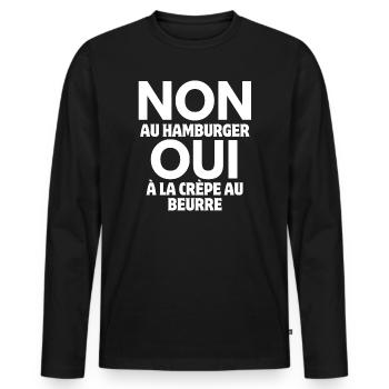 Bretagne, Breton, celte - T-shirt manches longues Premium bio Homme - noir - Devant - Nico (187cm)