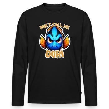 Angry Dori - Men's Premium Organic Long Sleeve Shirt - black - Front - Nico (187cm)