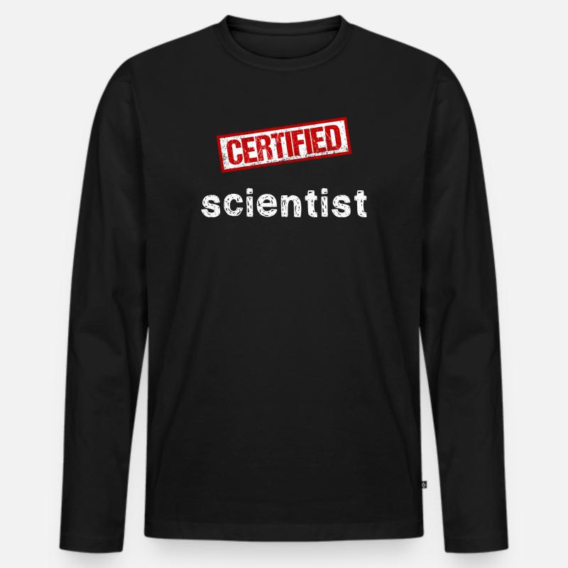 Wissenschaftler - Männer Premium Bio Langarmshirt - Schwarz