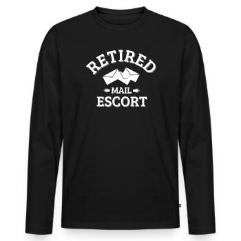 Retirement, Retired, Retire - Men's Premium Organic Long Sleeve Shirt - black - Front - Nico (187cm)