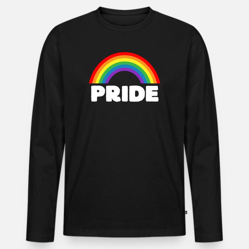 Stolz - Männer Premium Bio Langarmshirt - Schwarz