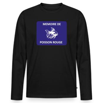 Goldfish Memory - Men's Premium Organic Long Sleeve Shirt - black - Front - Nico (187cm)