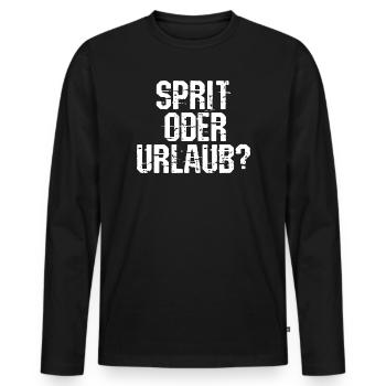 Pompe à essence de déclaration de ravitaillement en énergie électrique - T-shirt manches longues Premium bio Homme - noir - Devant - Nico (187cm)