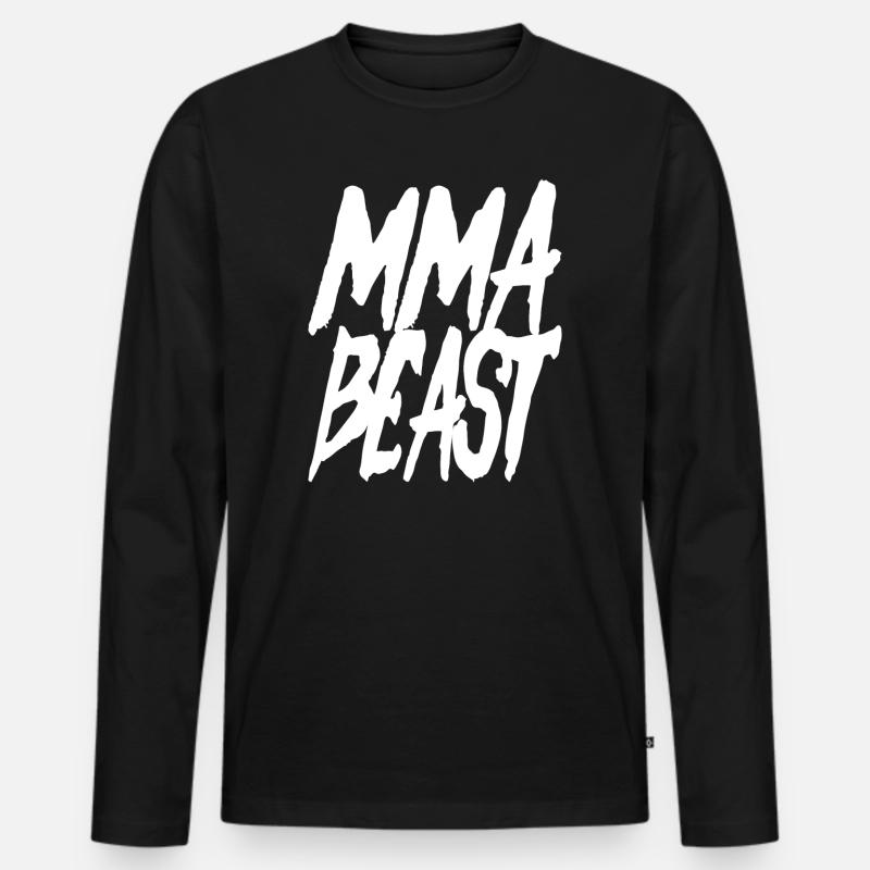 MMA Beast - cooles Kampfsport Design - Männer Premium Bio Langarmshirt - Schwarz