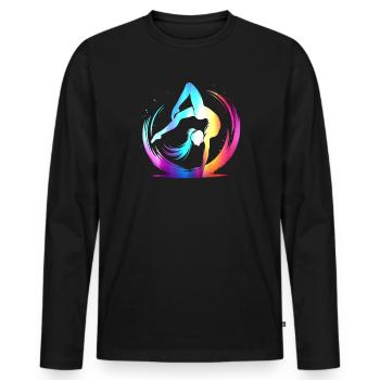 Gymnast Gymnastics Gymnastics Club Gymnastics Gymnastics - Men's Premium Organic Long Sleeve Shirt - black - Front - Nico (187cm)