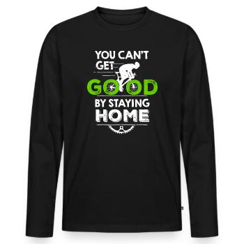 Rennrad Spruch Motivation für engagierte Radfahrer - Männer Premium Bio Langarmshirt - Schwarz - Vorne - Nico (187cm)