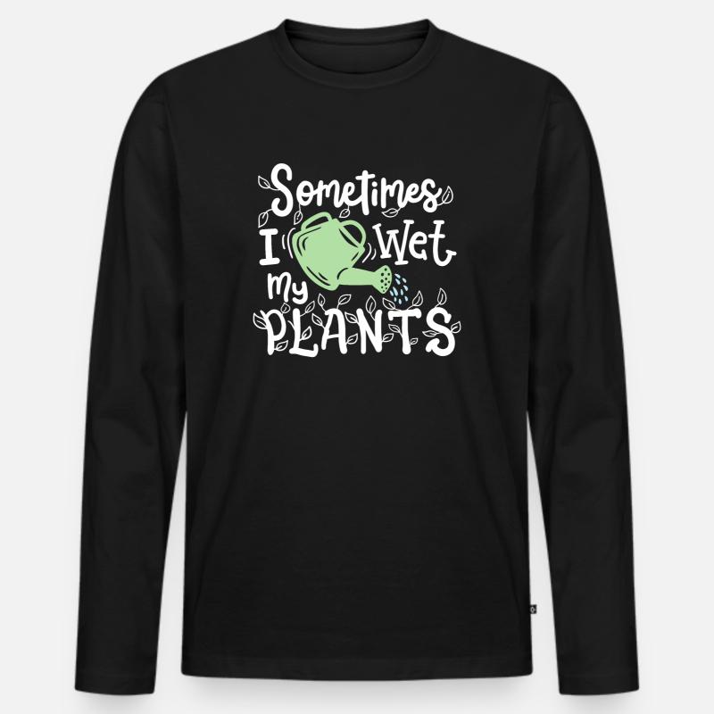 Garten Gärtner - Männer Premium Bio Langarmshirt - Schwarz