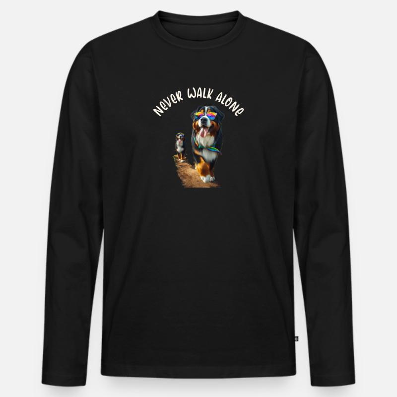 Berner Sennenhund - Männer Premium Bio Langarmshirt - Schwarz