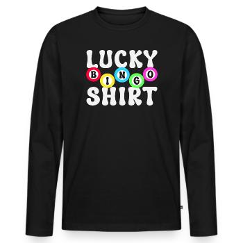 Bingo Bingo Players - Men's Premium Organic Long Sleeve Shirt - black - Front - Nico (187cm)