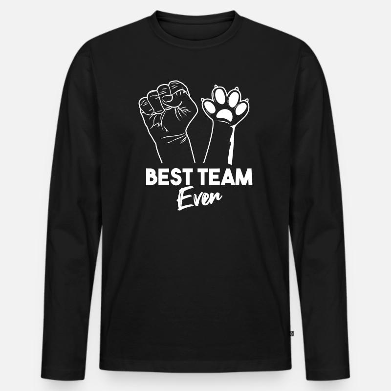 Best Team Ever - Männer Premium Bio Langarmshirt - Schwarz