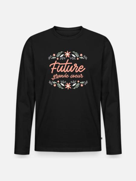 Future Big Sister - Men's Premium Organic Long Sleeve Shirt - black